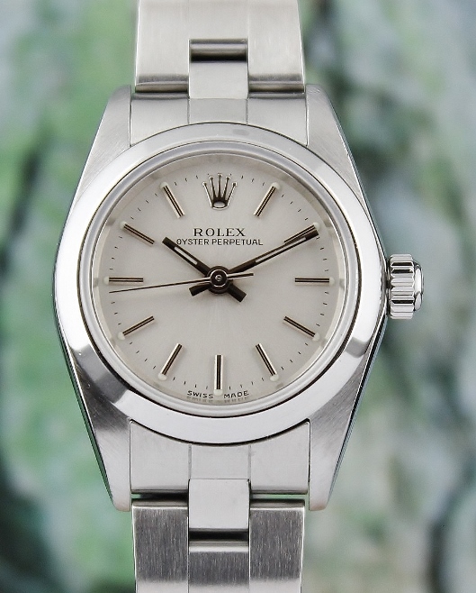(image for) A ROLEX LADY SIZE STAINLESS STEEL OYSTER PERPETUAL / 67180